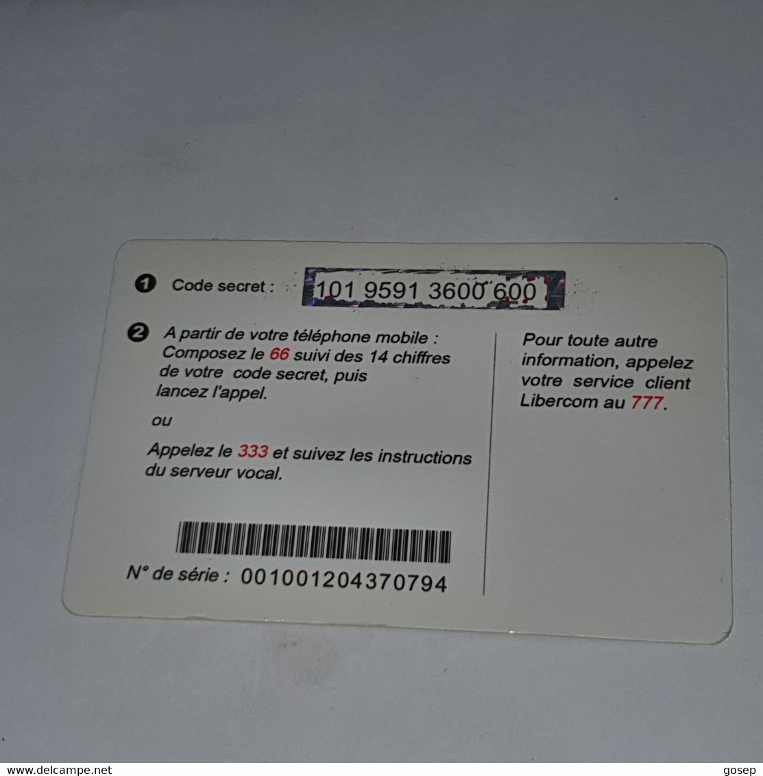 BENIN-(BJ-LIB-REF-004A)-yellow Phone-(5)-(1000fcfa)-(101-9591-3600-600)-used Card+1card Prepiad Free - Bénin