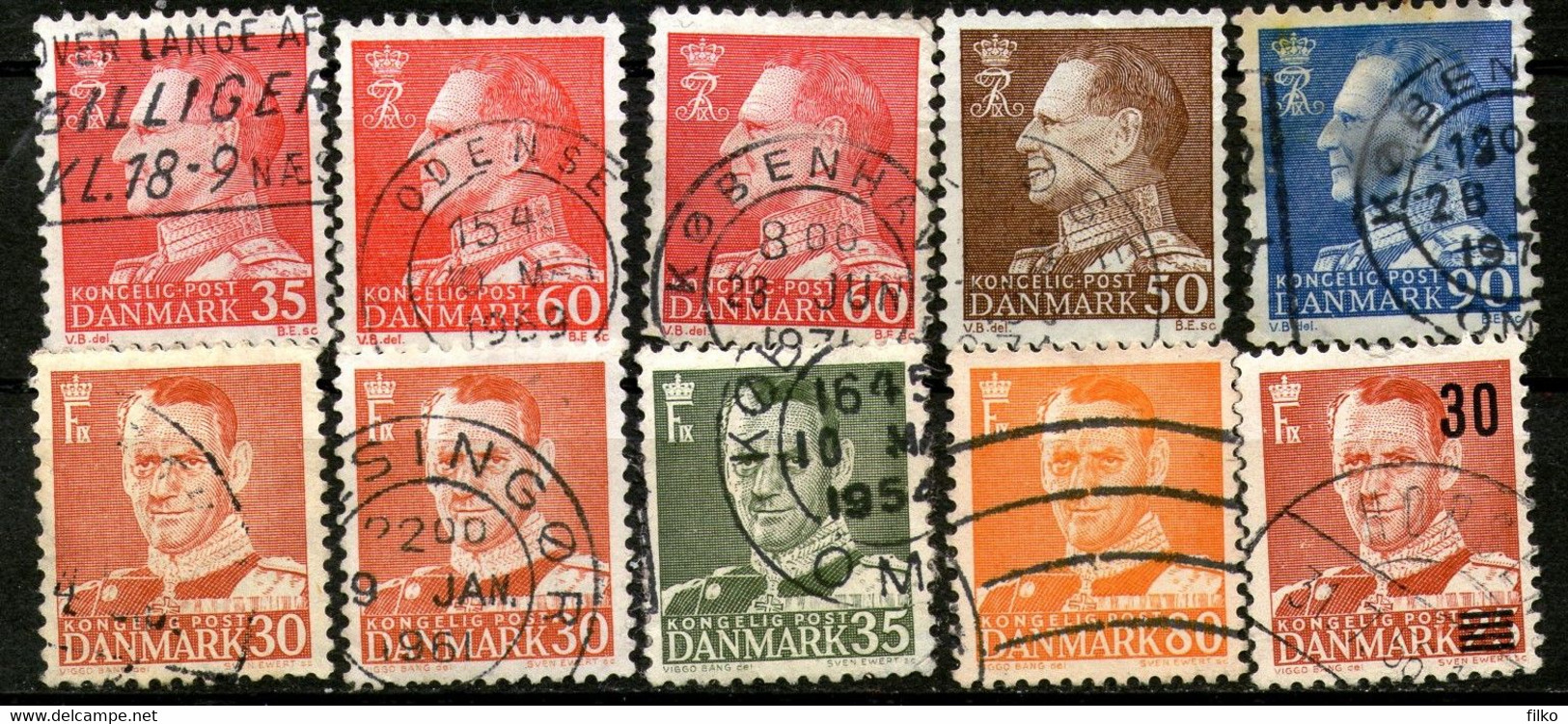 Denmark,lot Of Cancel Stamps,as Scan - Otros & Sin Clasificación