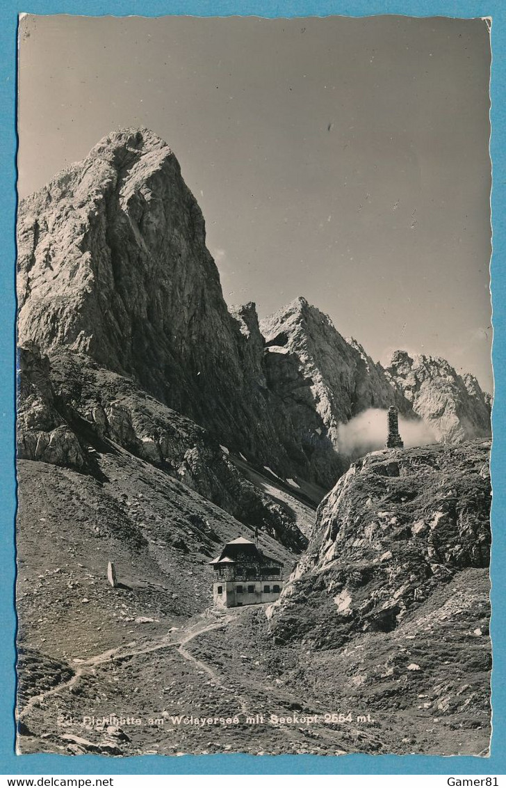 Ed. Pichlhütte Am Wolayersee Mit Seekopf 2554 Mt. Carte Circulé 1961 Echte Photographie - Lesachtal