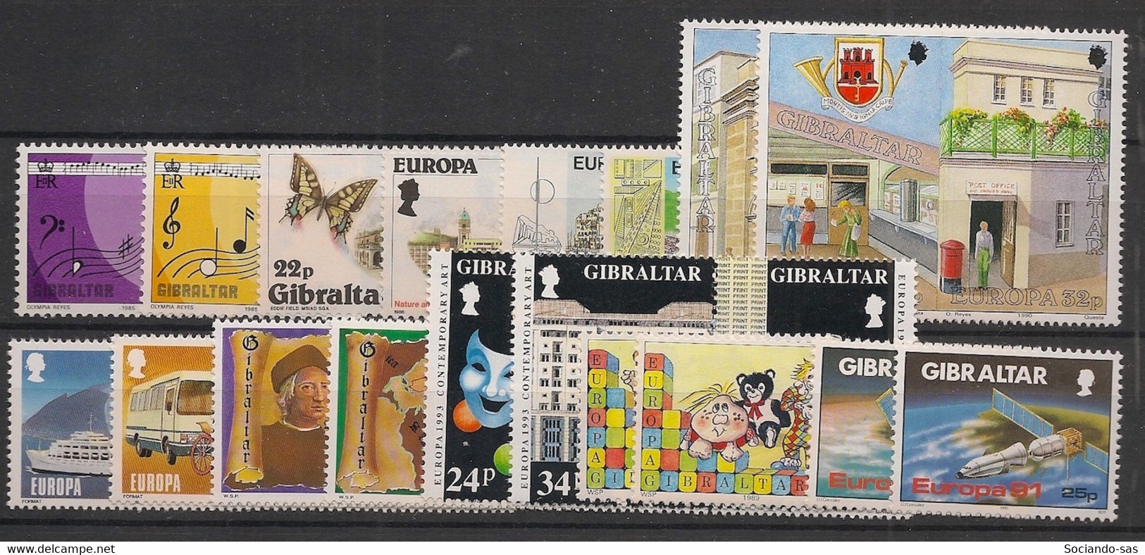 Gibraltar - 1985-1993 - Europa - Complete 26v - Neuf Luxe ** / MNH / Postfrisch - Sammlungen