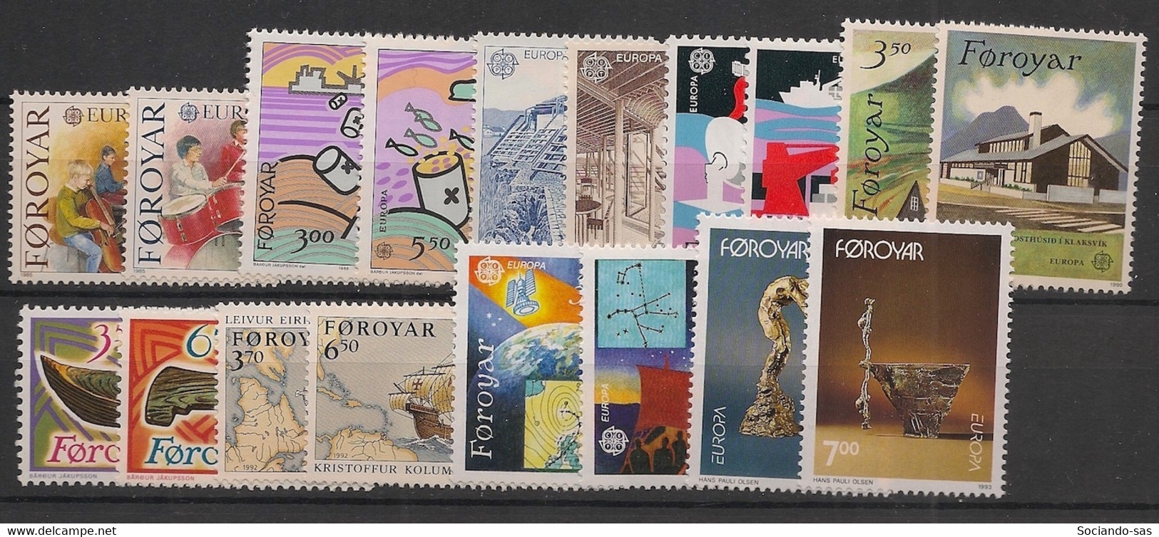 Foroyar - 1985-1993 - Europa - Complete 14v - Neuf Luxe ** / MNH / Postfrisch - Sammlungen