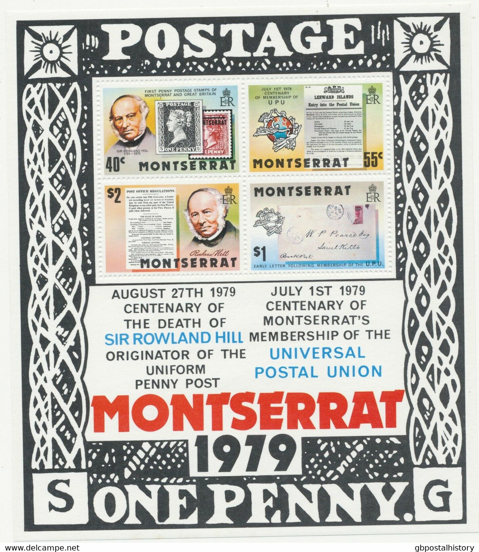 MONTSERRAT 1979 Rowland Hill Set + Two Sets With Gutter Pairs (2 Different) + MS - Montserrat