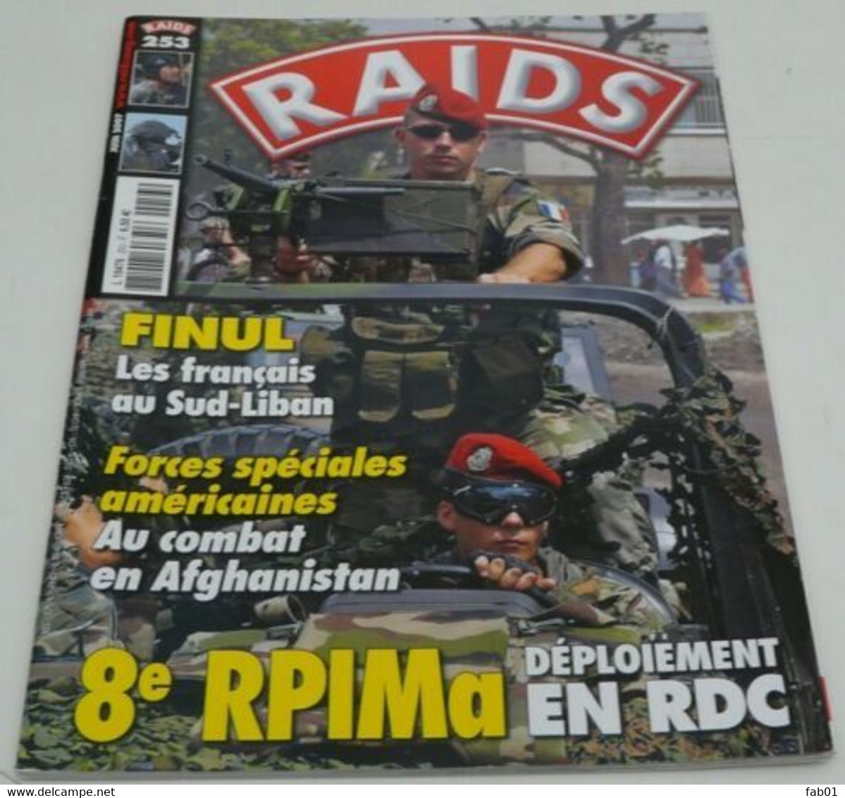 Raids 253,envoi Offert. (Français Sud-liban-FS Américaines En Afgha-8è Rpima En RDC) - Autres & Non Classés