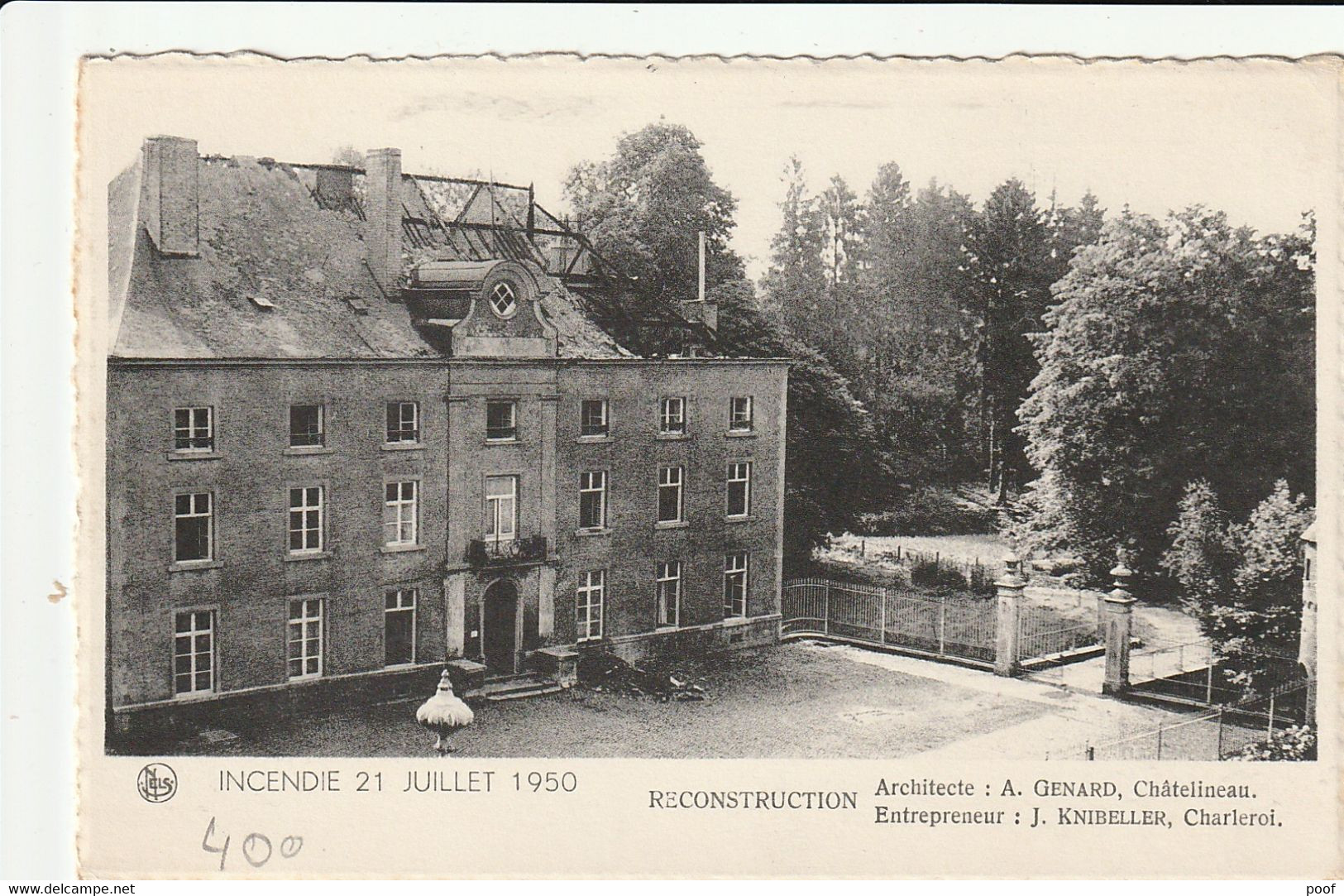 Gerpinnes : Collège St-Augustin  / Incendie 21 Juillet 1950 - Gerpinnes