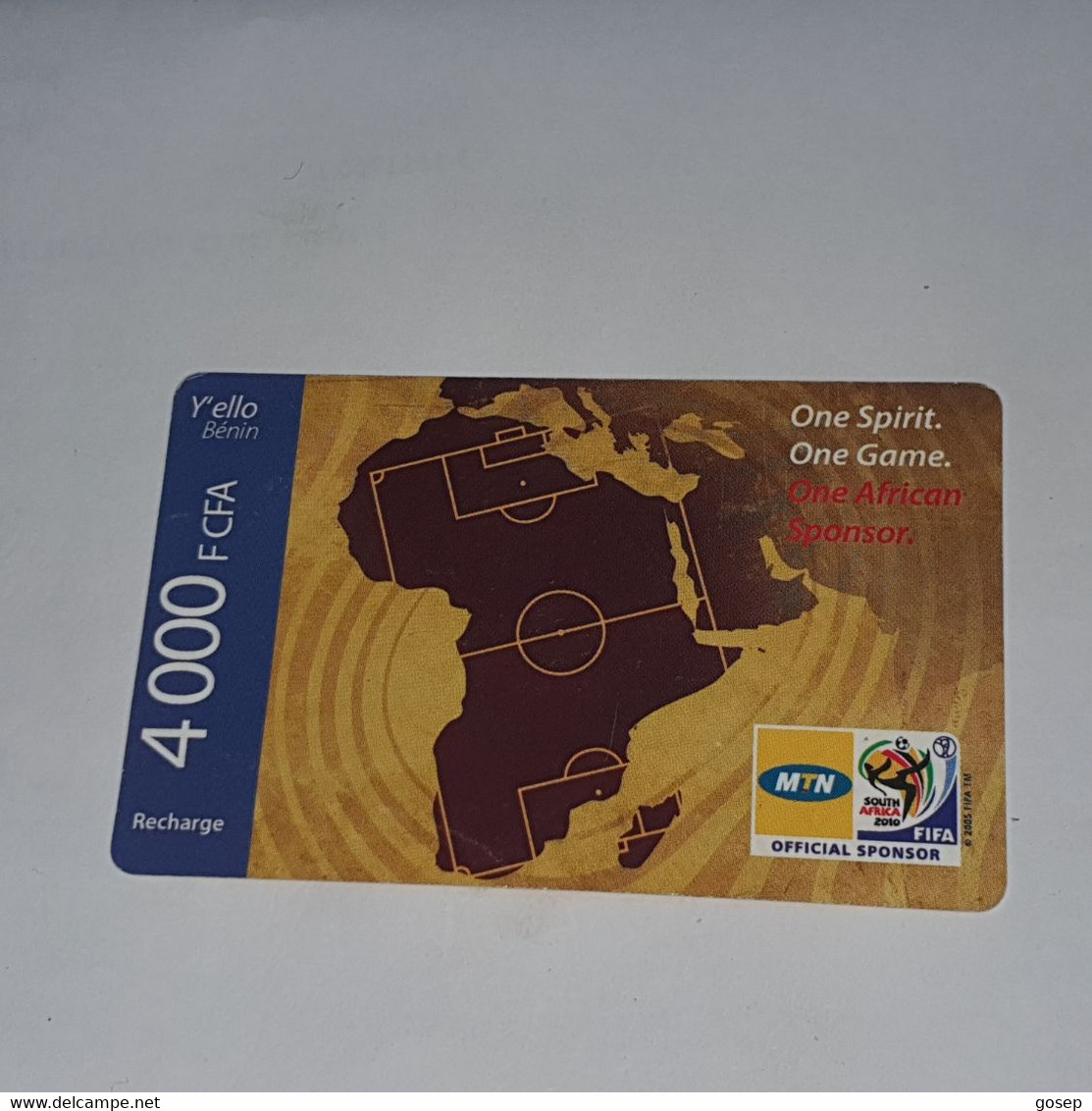 BENIN-(BJ-MTN-REF-004A/1)-game Sponsor-(16)-(4000fcfa)-(1215892126297)-used Card+1card Prepiad Free - Bénin