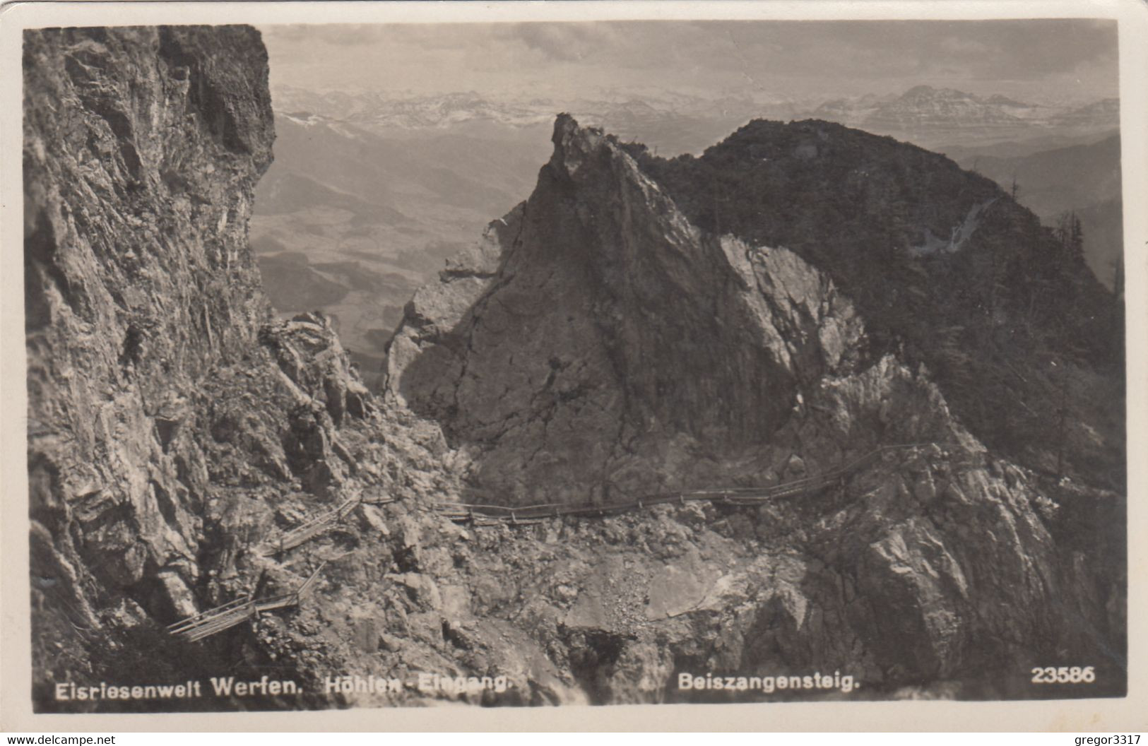 1381) Eisriesenwelt WERFEN - Höhlen Eingang - BEISZANGENSTEIG - Alte S/W AK 1929 !! - Werfen