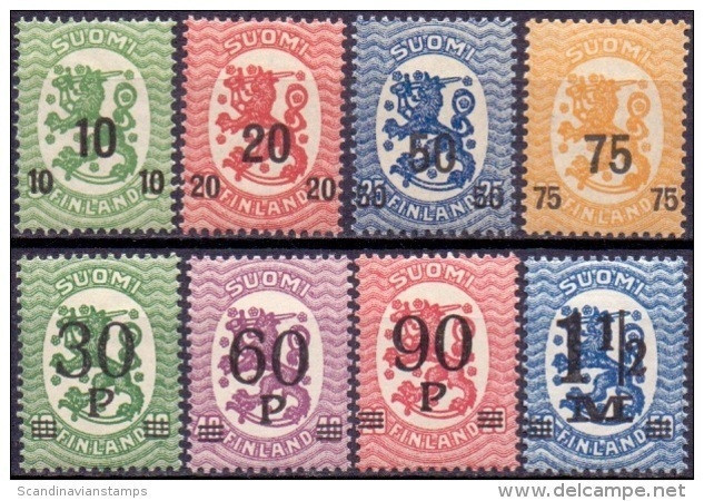 FINLAND 1919-21 Opdrukken PF-MNH - Unused Stamps