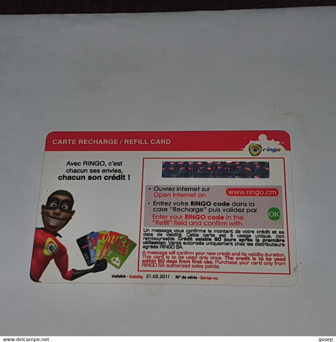 BENIN-(BJ-PRE-?)-ringo-(35)-(10.000)-(cod Inclosed-new)-mint Card+1card Prepiad Free - Cameroon