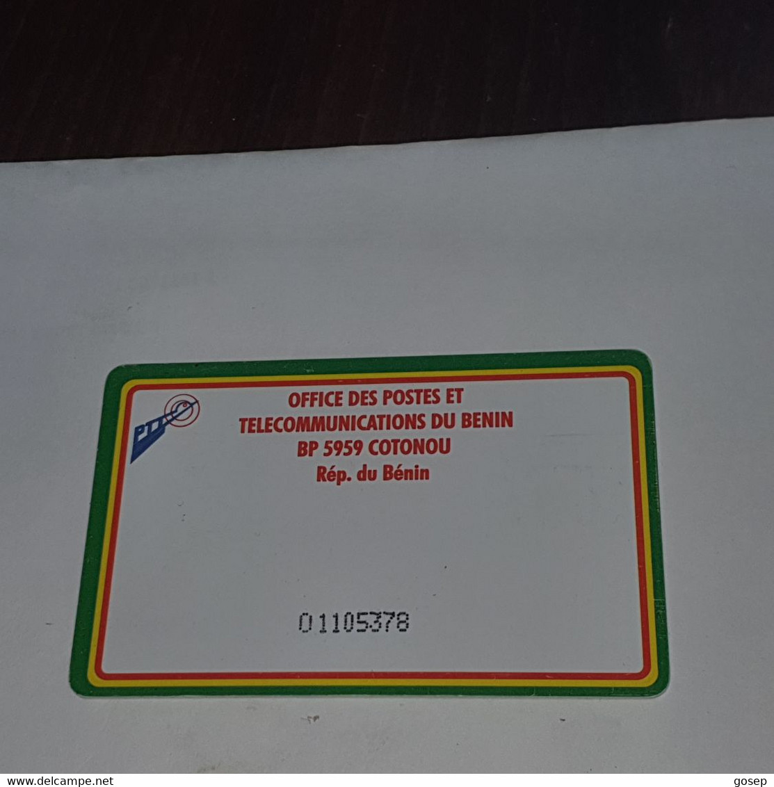 BENIN-(BEN-CHIP-27A)-CPM-(39)-(?)-(30units)-(01105378-out Side)-used Card+1card Prepiad Free - Bénin