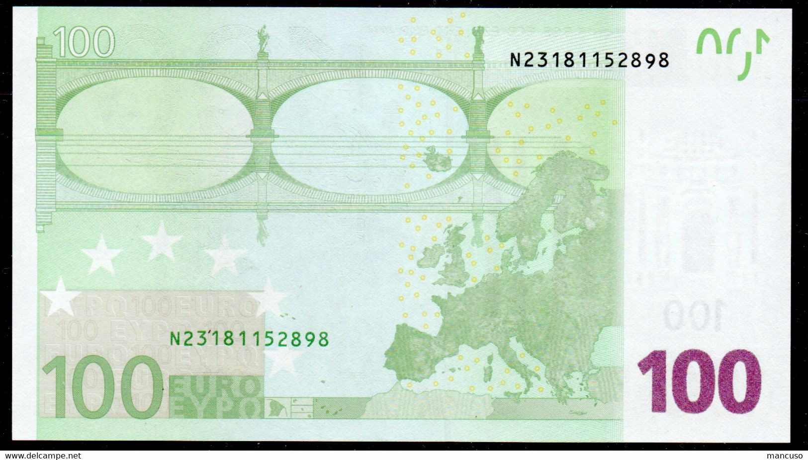 AUSTRIA N 100 EURO  F011 C2  - DRAGHI   UNC - 100 Euro