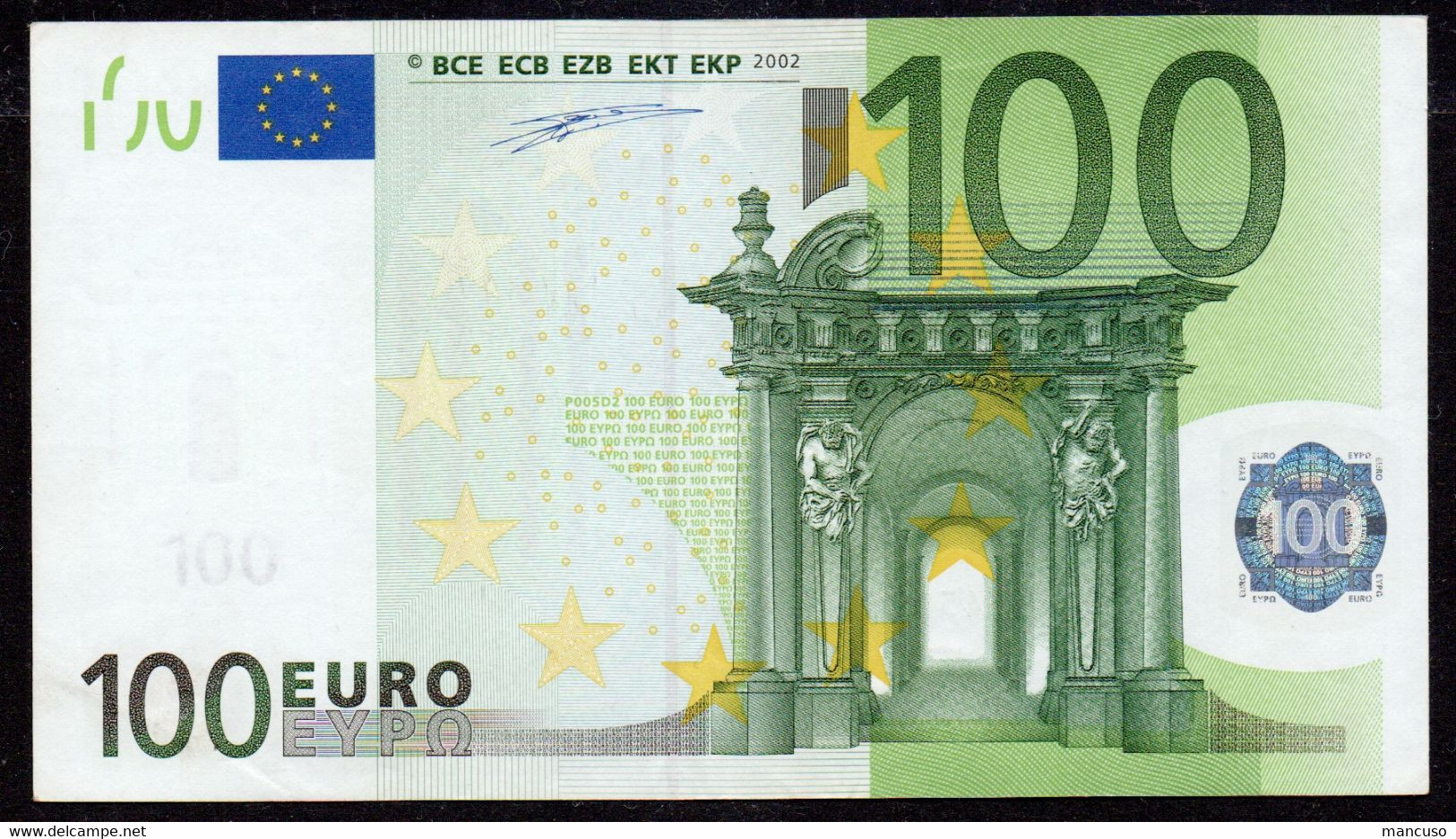 RARE 100 EURO  GREECE Y000555  P005  -  DUISENBERG   CIRCULATED - 100 Euro