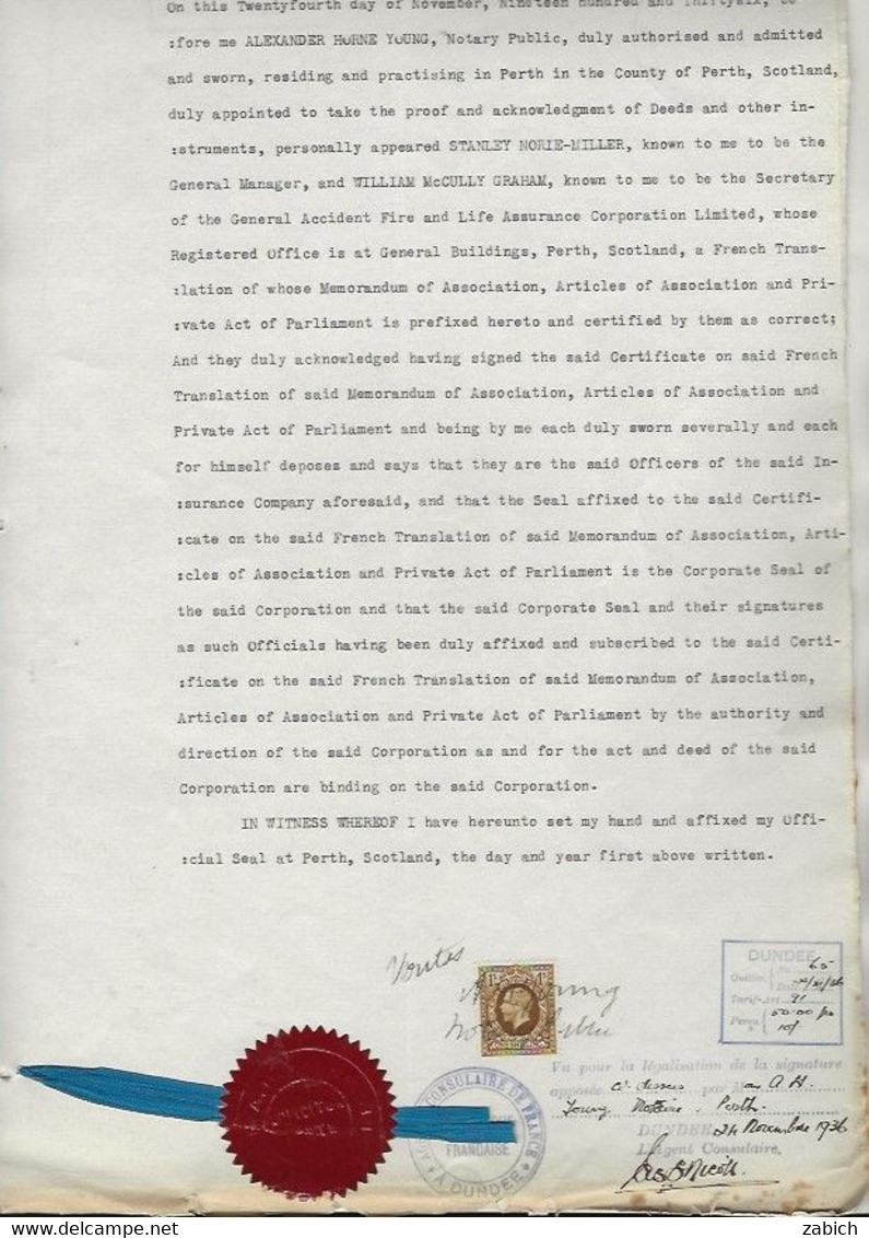 FISCAUX  MONACO /FRANCE /GB CONSULAT  FRANCE à DUNDEE Et GLASGOW  TIMBRE FISCAL à L'extraordinaire LOUIS II 4F - Fiscaux