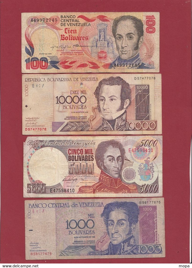 Venezuela 14 Billets Dans L 'état (CERTAINS BILLETS A FORTE COTE---4 LOTS -56 BILLETS AUCUN DOUBLE) Lot N °3 - Venezuela