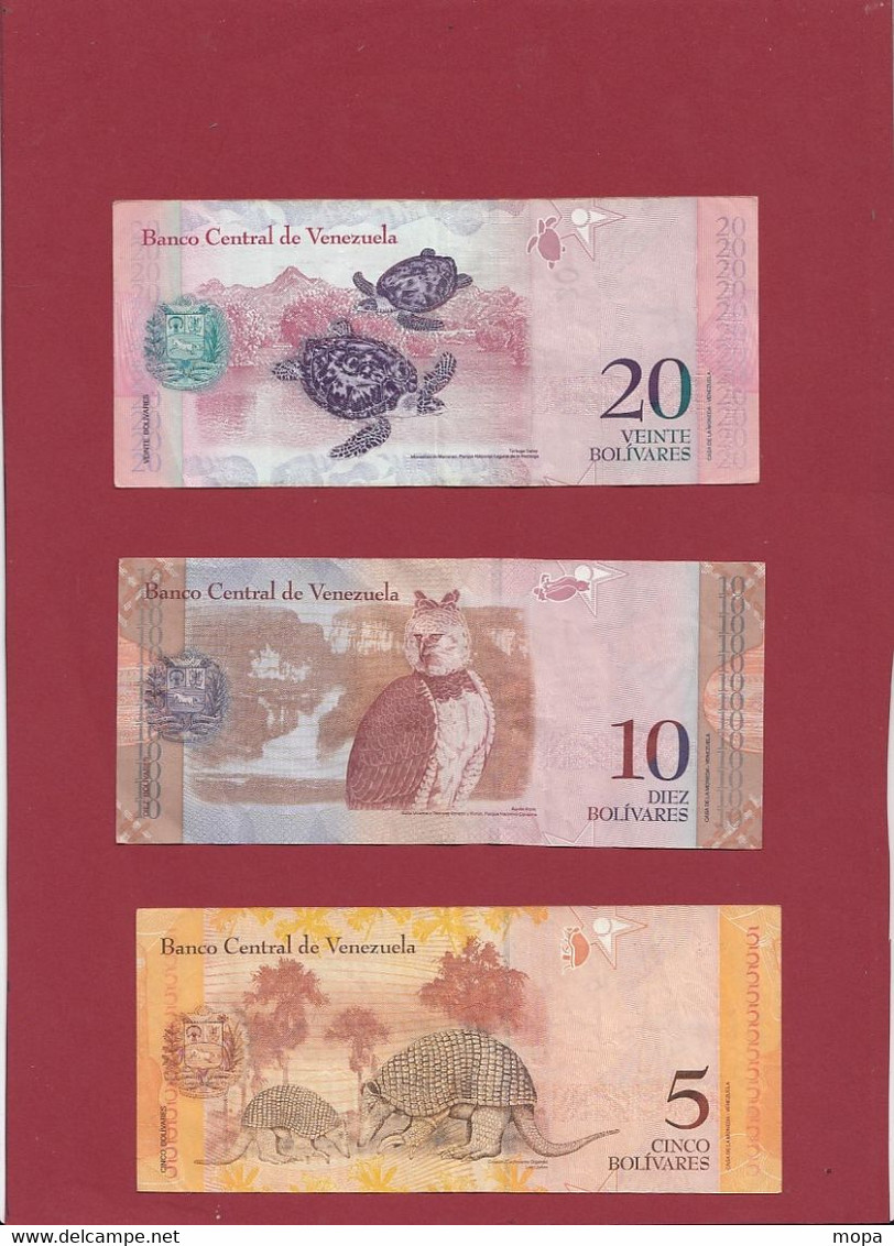 Venezuela 14 billets dans l 'état (CERTAINS BILLETS A FORTE COTE---4 LOTS -56 BILLETS AUCUN DOUBLE) lot n °3