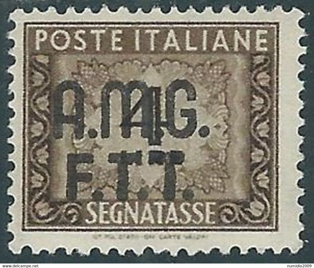 1947-49 TRIESTE A SEGNATASSE 4 LIRE MH * - RE1 - Strafport