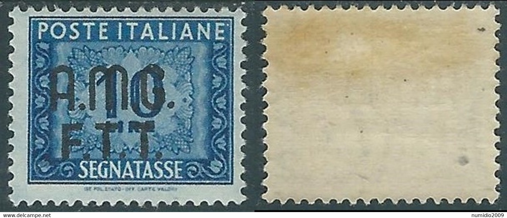 1947-49 TRIESTE A SEGNATASSE 10 LIRE MH * - RE2 - Impuestos