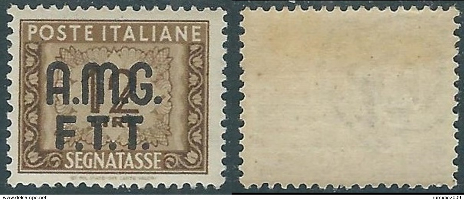 1947-49 TRIESTE A SEGNATASSE 12 LIRE MH * - RE2 - Taxe