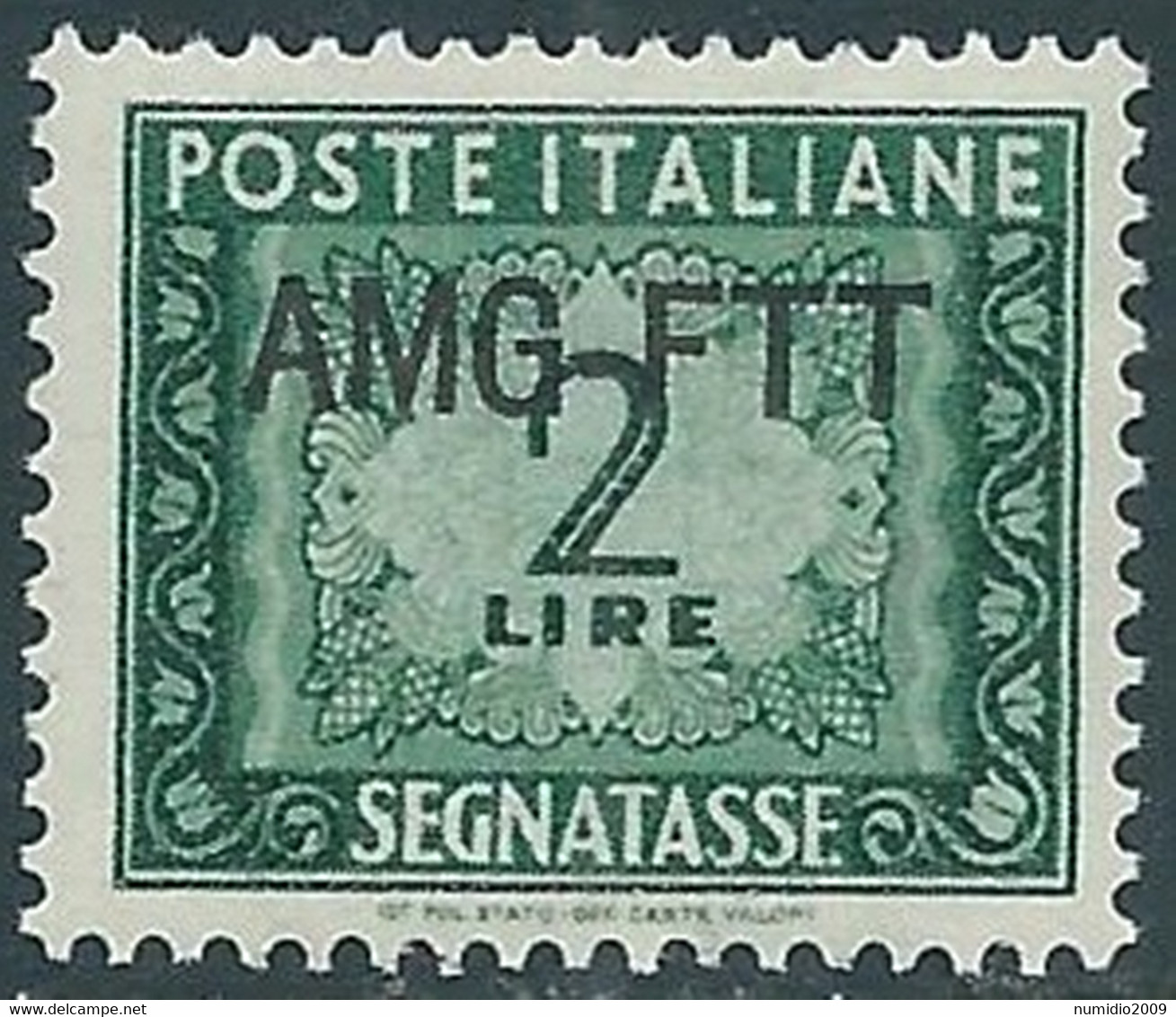 1949-54 TRIESTE A SEGNATASSE 2 LIRE MNH ** - RE1 - Portomarken