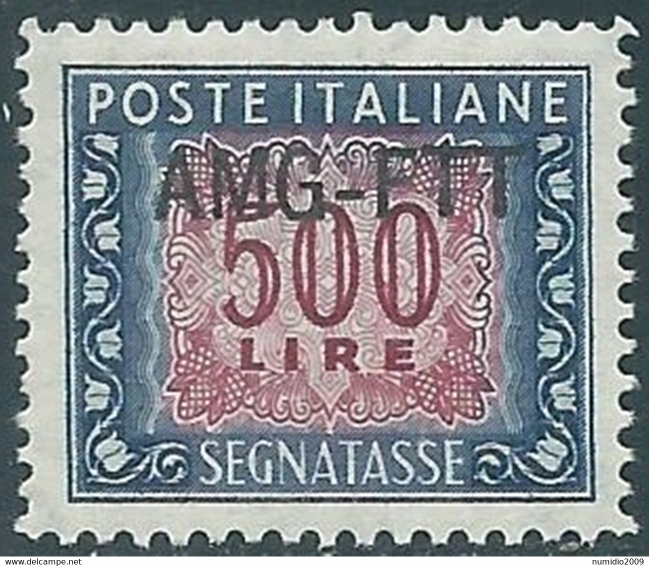 1949-54 TRIESTE A SEGNATASSE 500 LIRE MNH ** - RE1 - Segnatasse