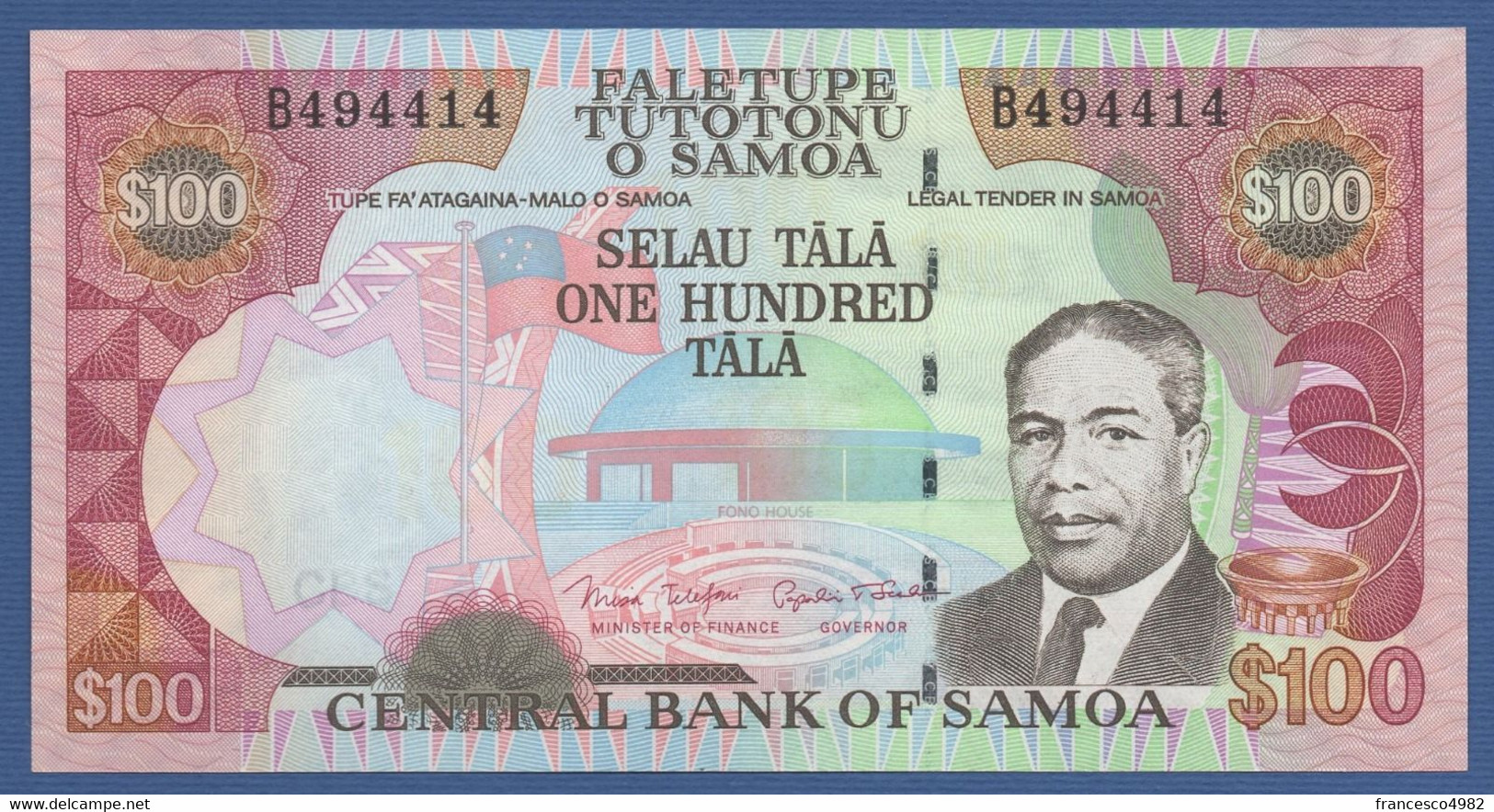 SAMOA - P.37 – 10 TALA ND (2006) - UNC Prefix B - Samoa