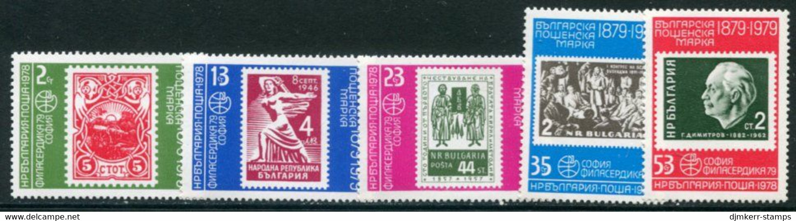 BULGARIA 1978 PHILASERDICA Stamp Exhibition IV MNH / **.  Michel 2735-39 - Neufs