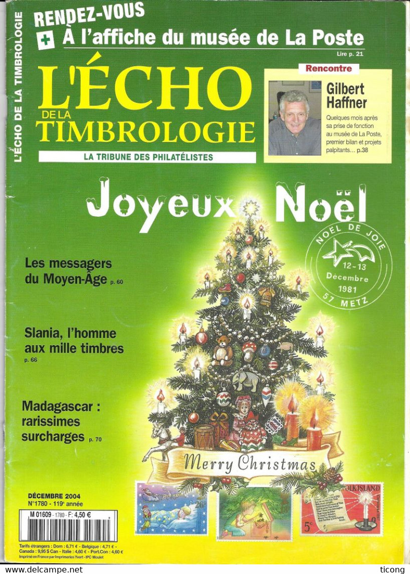 L ECHO DE LA TIMBROLOGIE -  MADAGASCAR SURCHARGES DE MAJUNGA, MARIANNE ET COQ, LA CHINE, CONGRES UPU A BUCAREST, NOEL - Français (àpd. 1941)