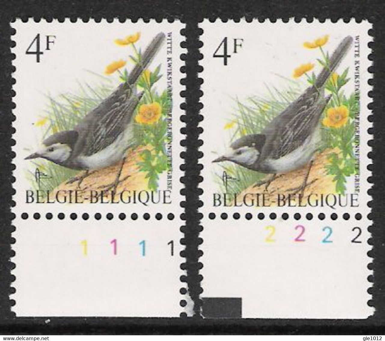 Buzin Nr 2474**   Plaatnr 1 En 2  CPL Witte Gom - 1985-.. Uccelli (Buzin)