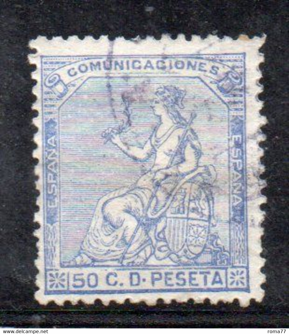 Y1574 - SPAGNA 1873 , Repubblica 50 Cent N. 136  Usato - Oblitérés