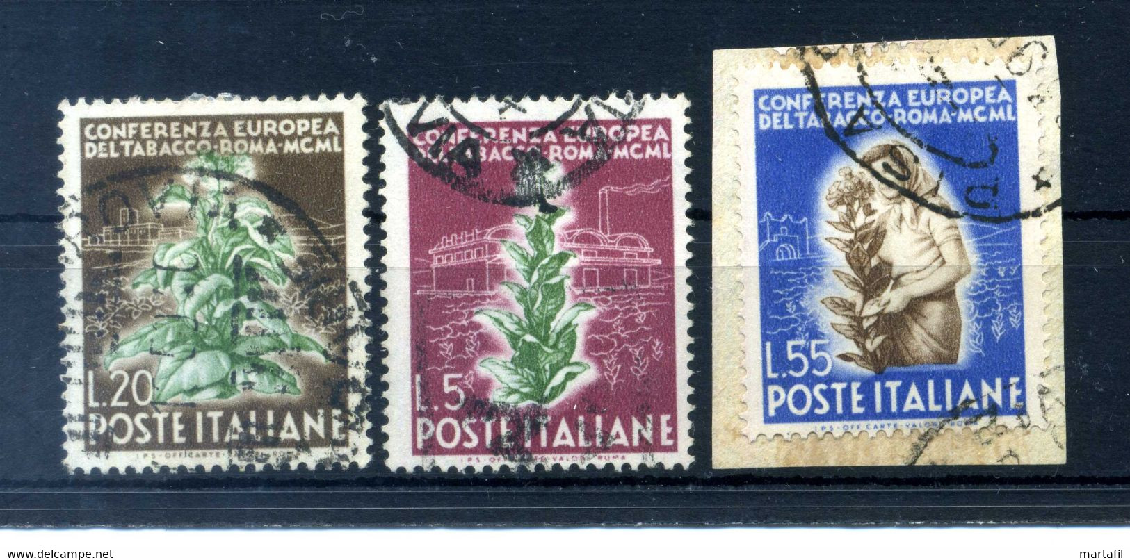 1950 Repubblica SET USATO Conferenza Tabacco Tabacchi - 1946-60: Used