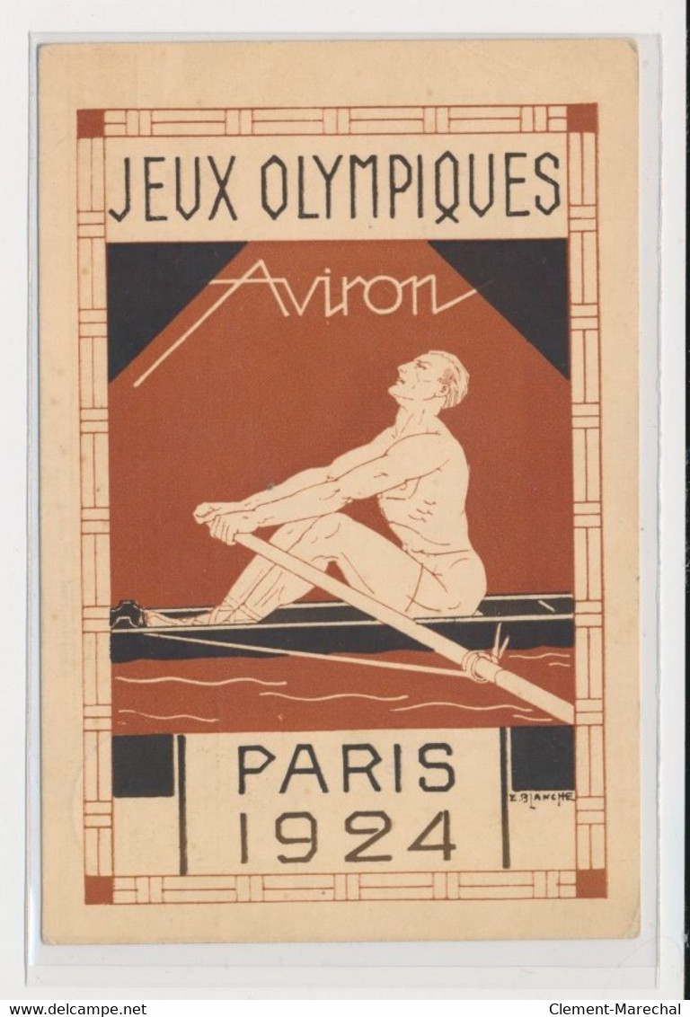 SPORTS : JEUX OLYMPIQUES PARIS 1924 - Illustrée Par Blanche "aviron" (exposition 1925) -(entier Postal Pasteur) - état - Olympic Games