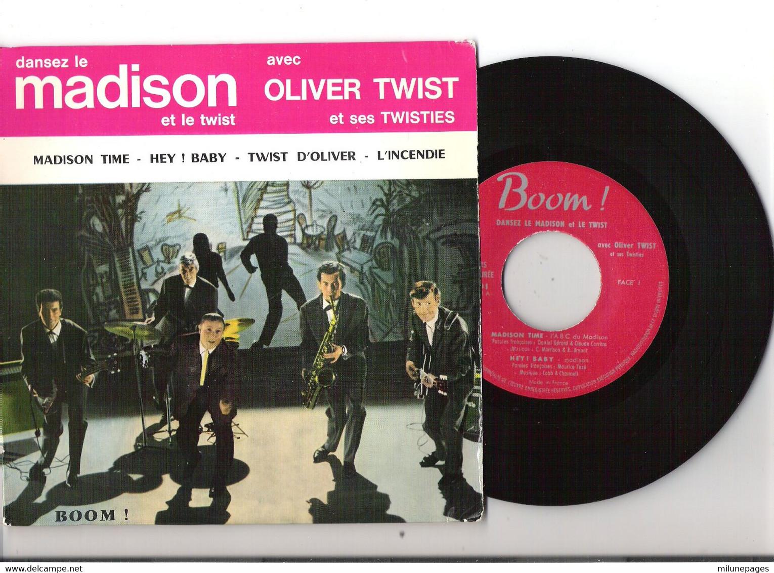 Vinyle 45T EP 4 Titres Dansez Le Madison Avec Oliver Twist Et Les Twisties Madison Tilme Boom 601 1962 - Collector's Editions