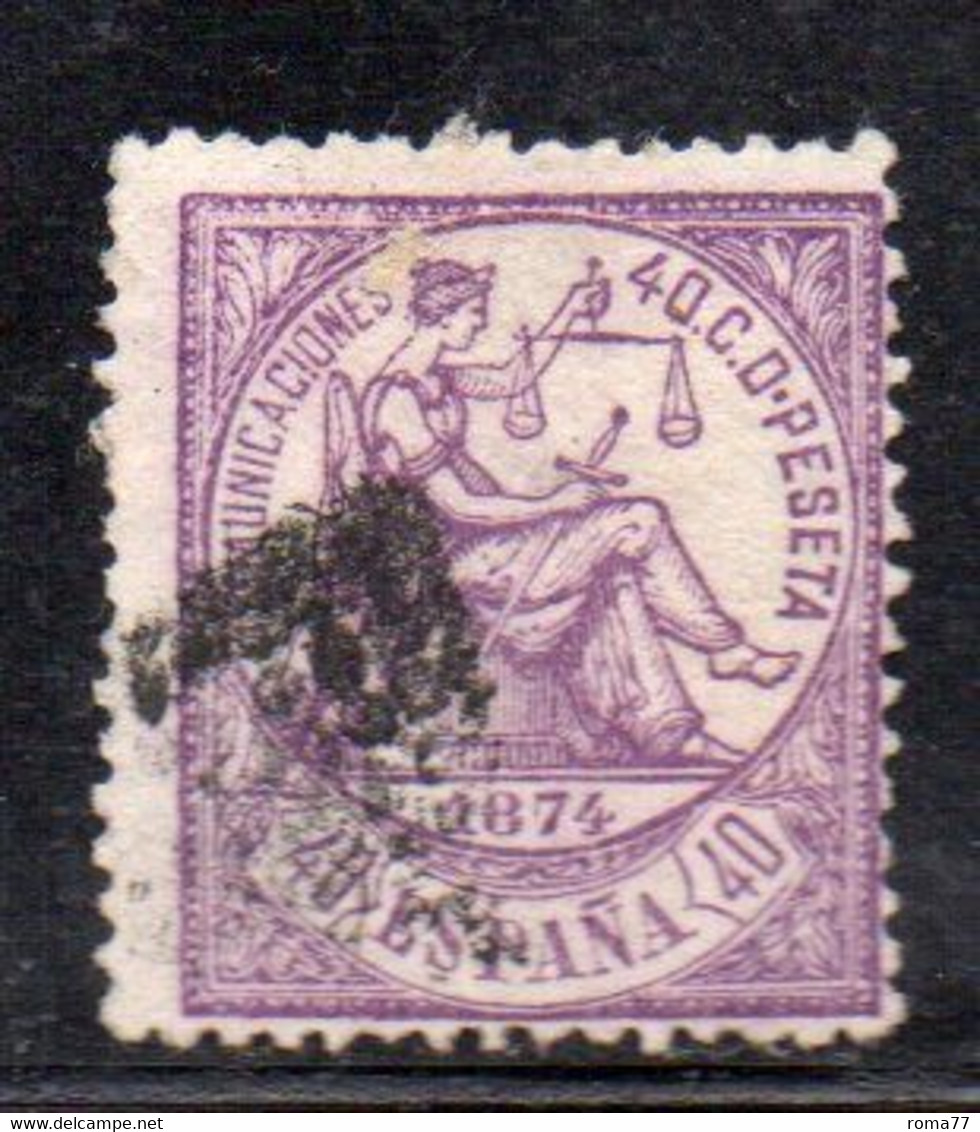 Y1715 - SPAGNA 1874 , Reggenza 40 Cent N. 146 Usato - Used Stamps