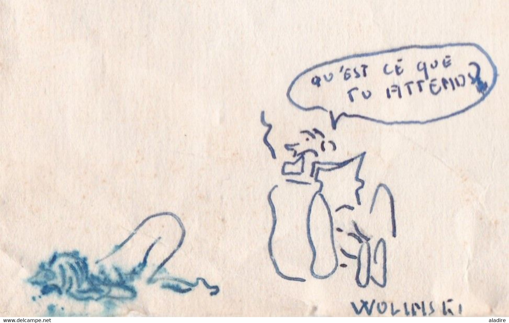 WOLINSKI - dessin original - "Répète le si tu es une fleur  P...."