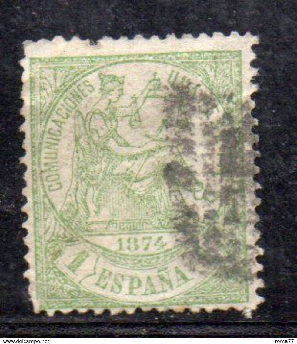 Y1729 - SPAGNA 1874 , Reggenza  1 PTS N. 148 Usato - Used Stamps