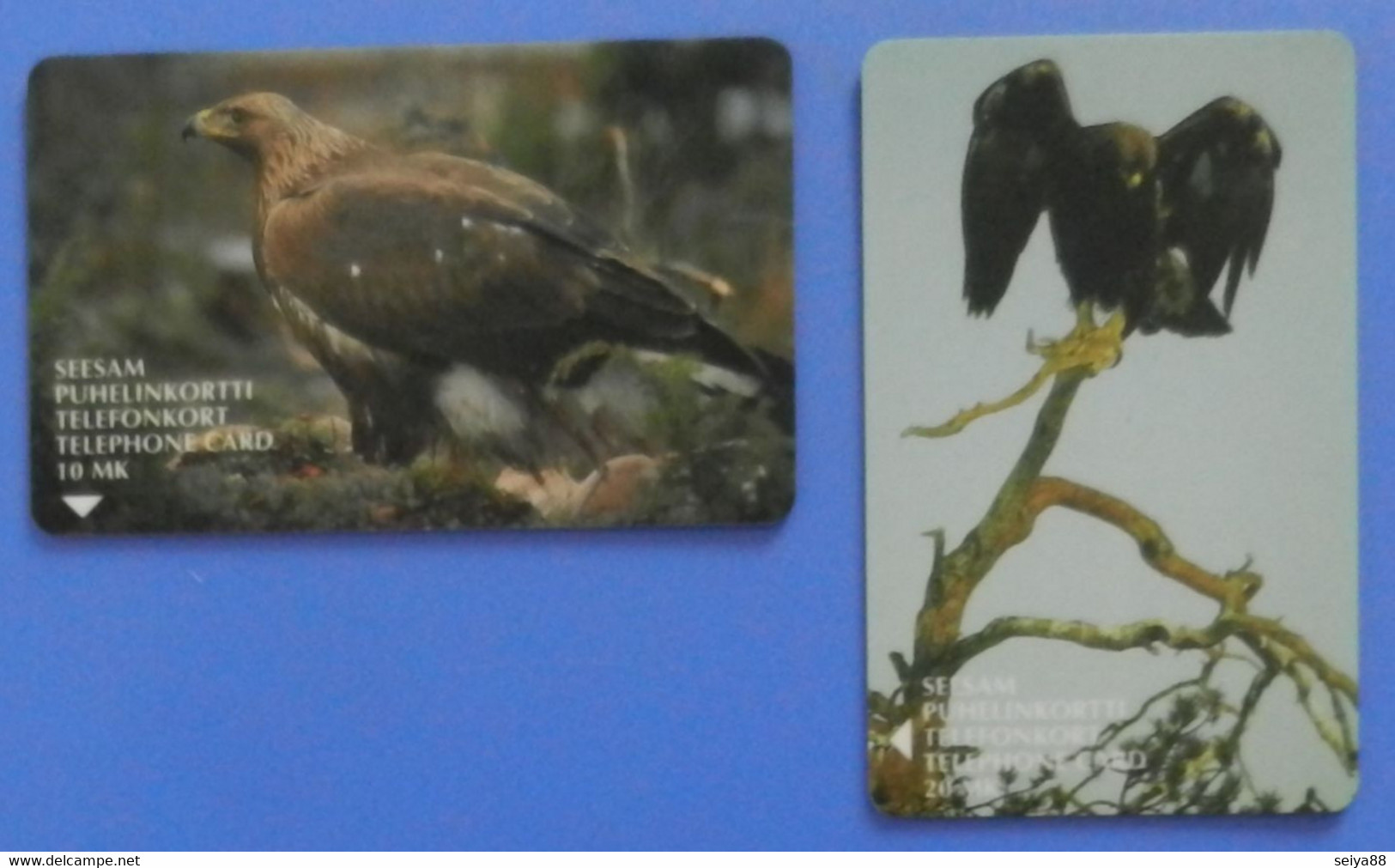 Finland X2 Bird Hawk Eagle Oiseaux Vogel Birds Finnet-yhtiot Seesam Puhelinkortti Tefonkort - Aquile & Rapaci Diurni