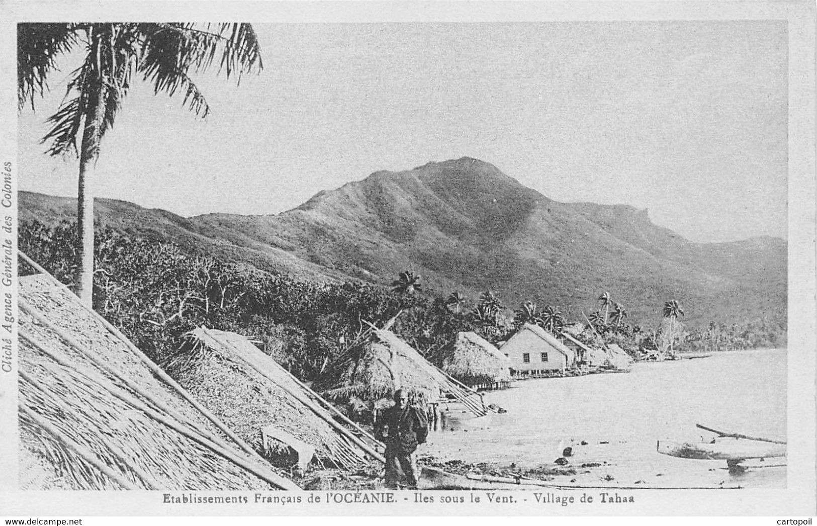 Océanie - Iles Sous Le Vent - Village De Tahaa Animé - Polynésie Française