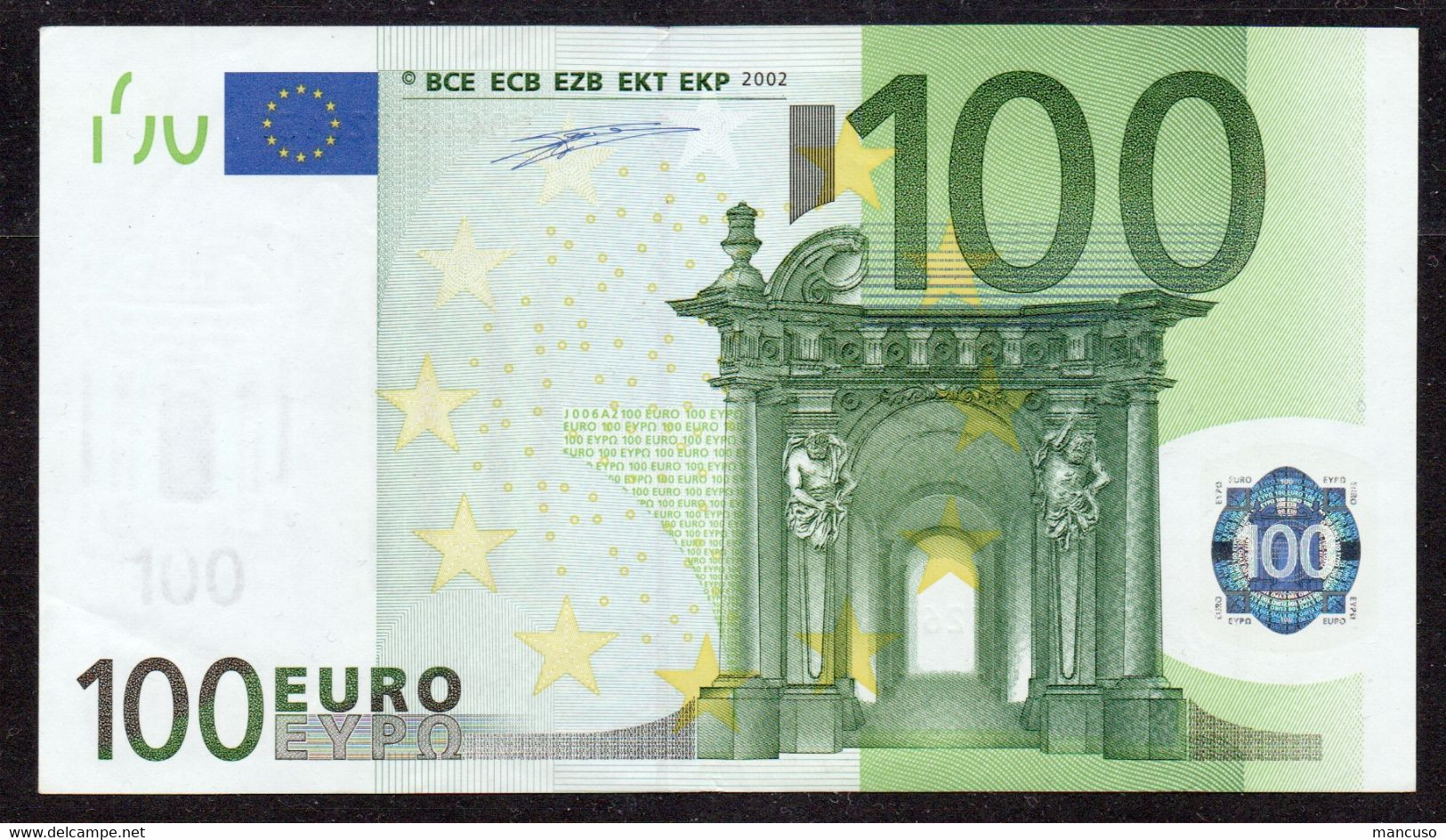 S  ITALIA  100 EURO  J006  DUISENBERG  CIRCULATED - 100 Euro