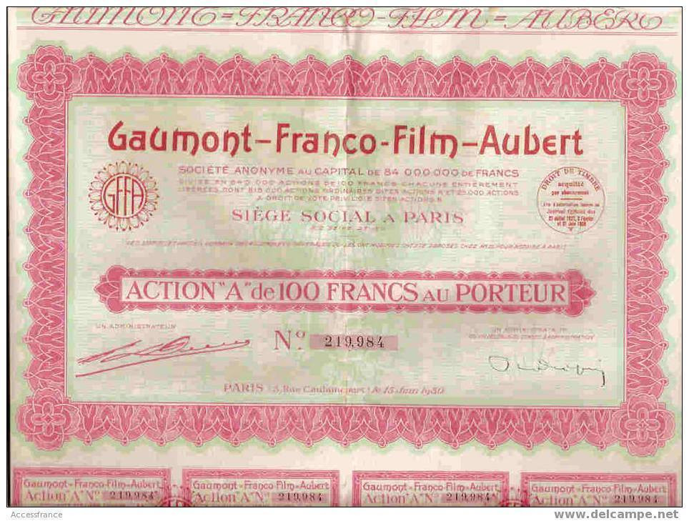 GAUMONT FRANCO FILM AUBERT - Cinéma & Théatre