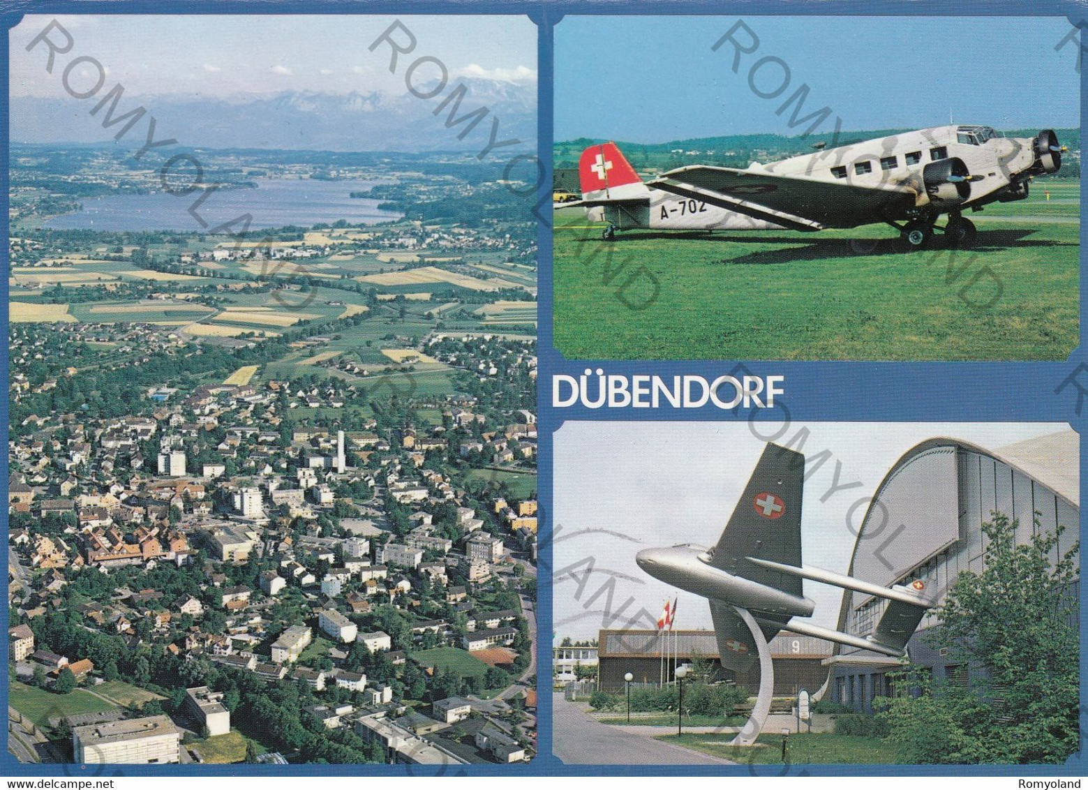 CARTOLINA  DUBENDORF,SVIZZERA,MIT JU-52 UND FLUGMUSEUM,VIAGGIATA - Dübendorf