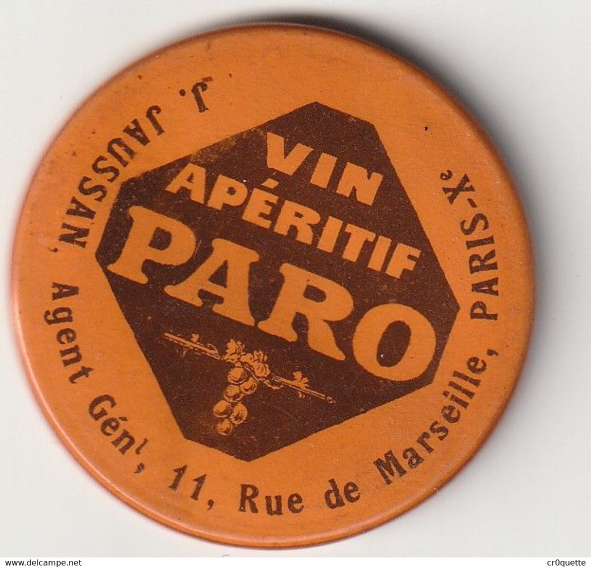 VIN APERITIF PARO / VIEUX PETIT MIROIR PUBLICITAIRE - Alcohols