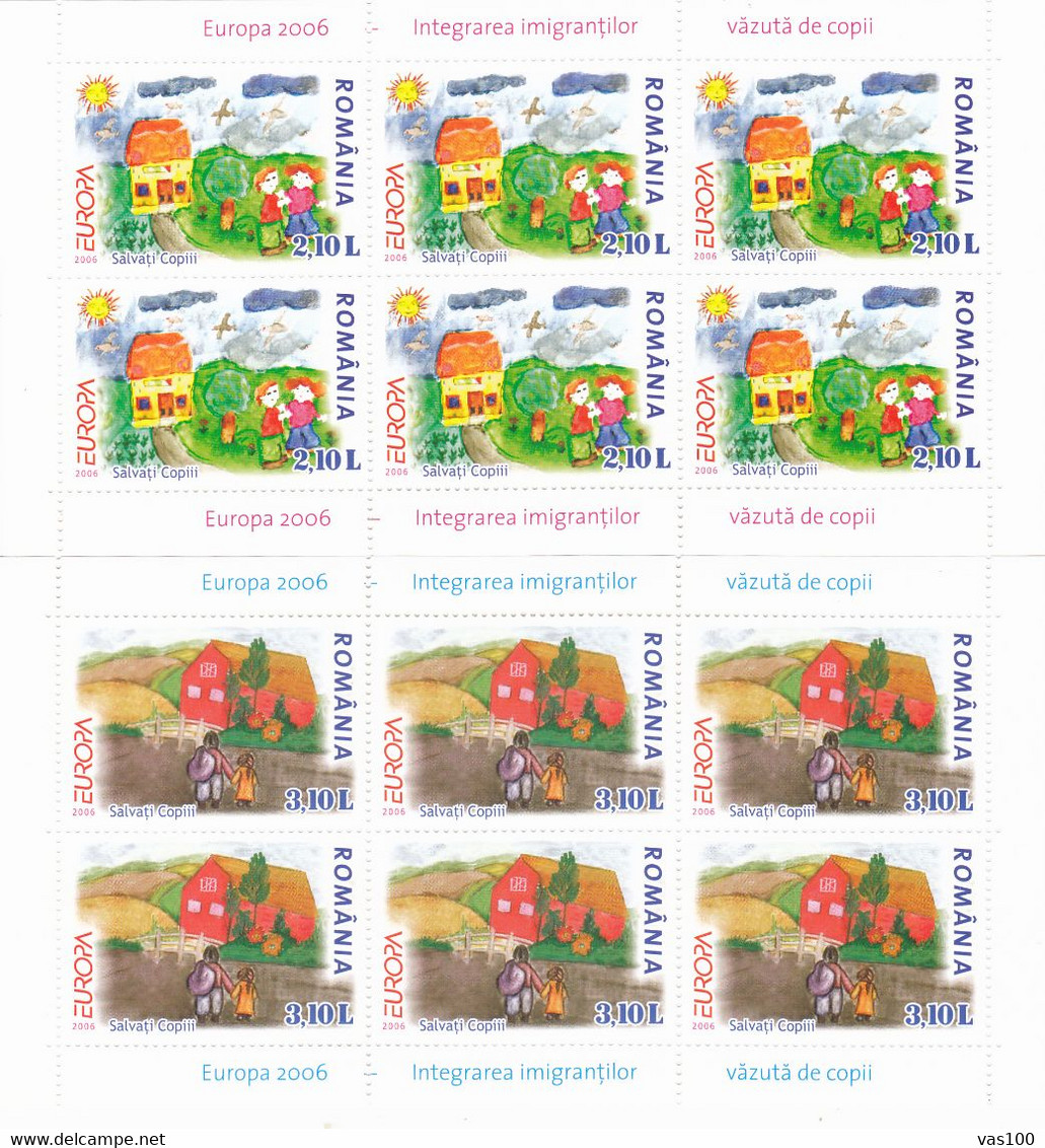 Romania New 2006 EUROPA CEPT Sheet X6 Tirage Limited. - Ganze Bögen