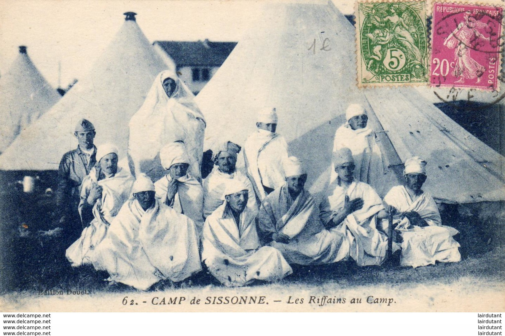D02  CAMP DE SISSONNE Les Riffains Au Camp .......... ( Du Rif Au Maroc ) - Regiments