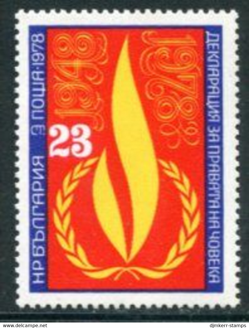 BULGARIA 1978 Human Rights MNH / **.  Michel 2719 - Unused Stamps