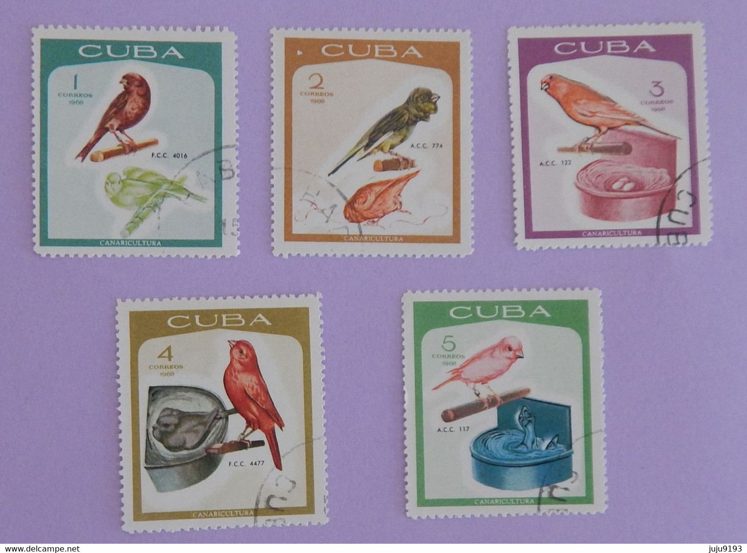 CUBA YT 1225 OBLITERE "OISEAUX CANARIS" ANNÉE 1968 - Used Stamps