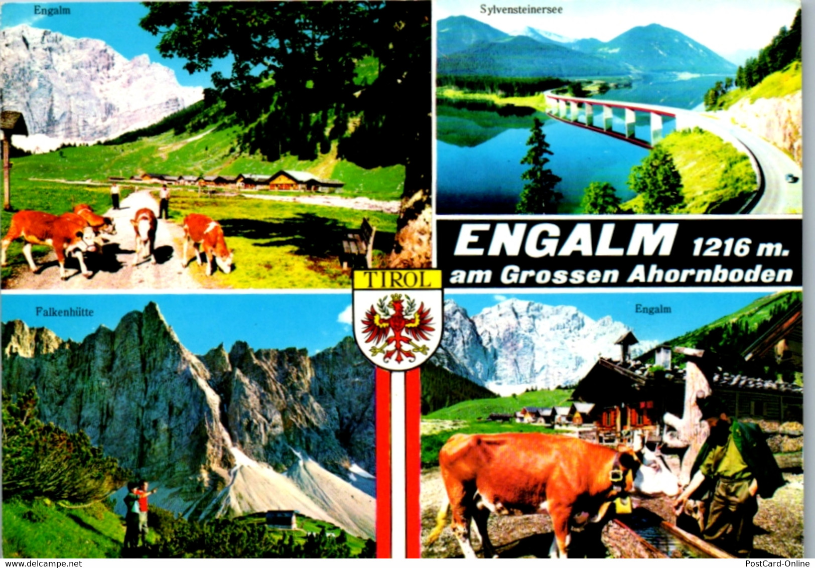 7801 - Tirol - Engalm Am Grossen Ahornboden , Falkenhütte , Sylvensteinersee , Mehrbildkarte - Gelaufen 1997 - Vomp