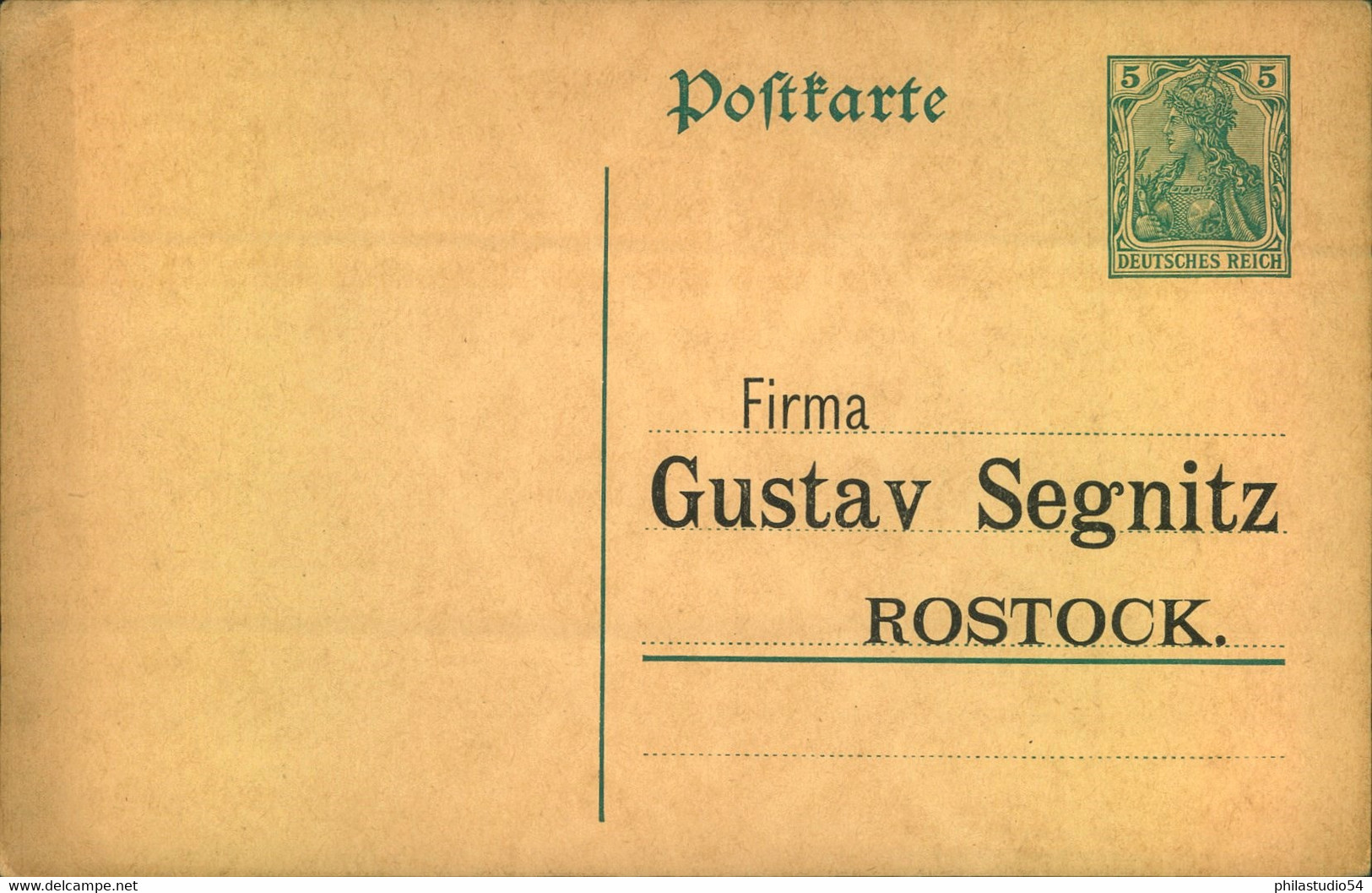 1885/1905 (ca.), Ganzsachenkarten Mit Privatem Zudruck "Segnitz, Rostock - Autres & Non Classés