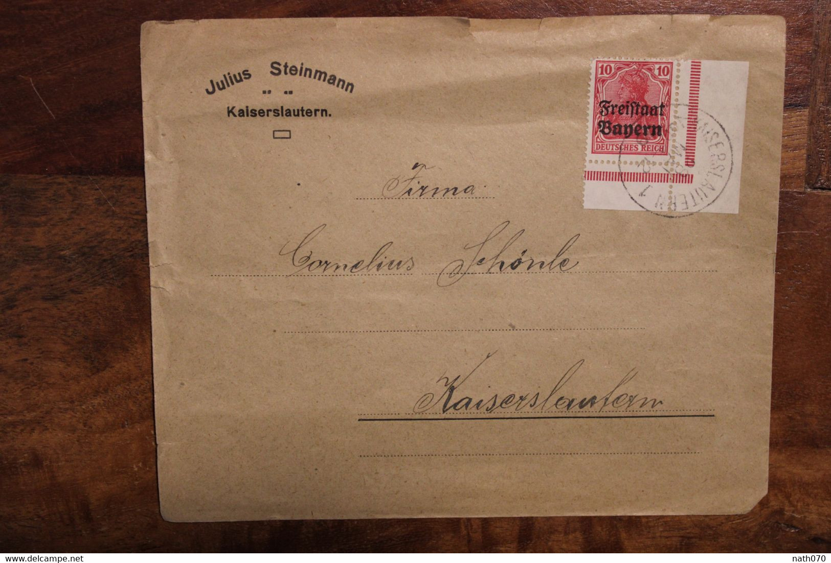 1919 Deutsches Reich Allemagne Freistaat Bayern Cover Germany - Lettres & Documents