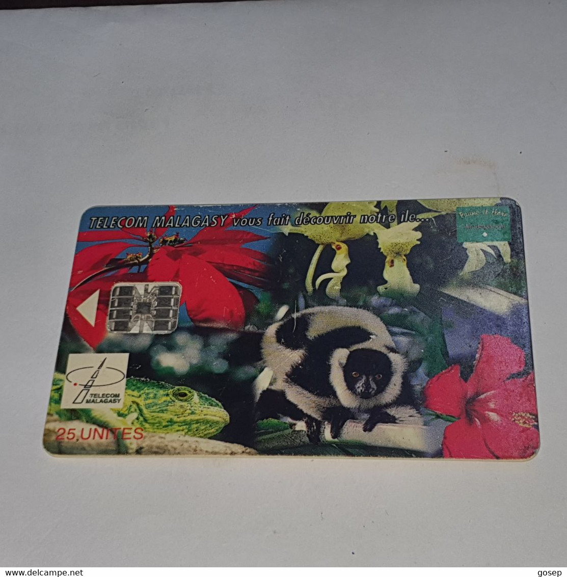 Madagascar-(MDG-19a)-nature-(3)-(25units)-(C0C043329)-used Card+1card Prepiad - Madagaskar