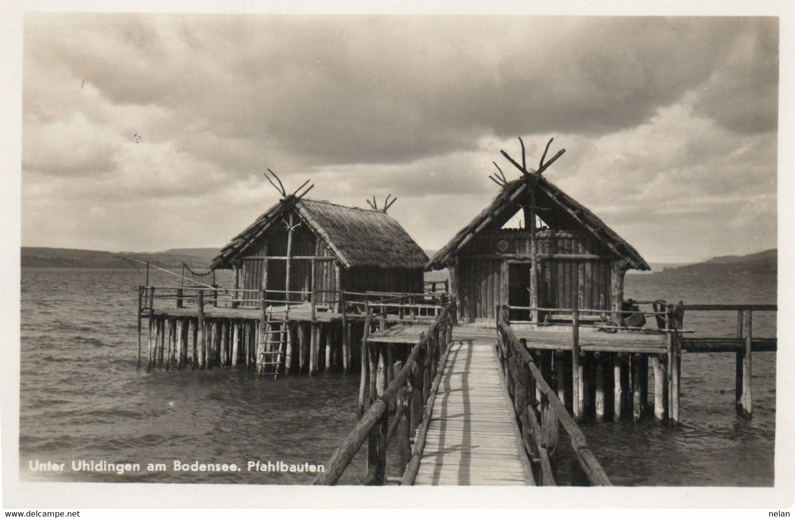 UNTER UHLDINGEN AM BODENSEE  PFAHBAUTEN -REALPHOTO 1920 - Bad Buchau