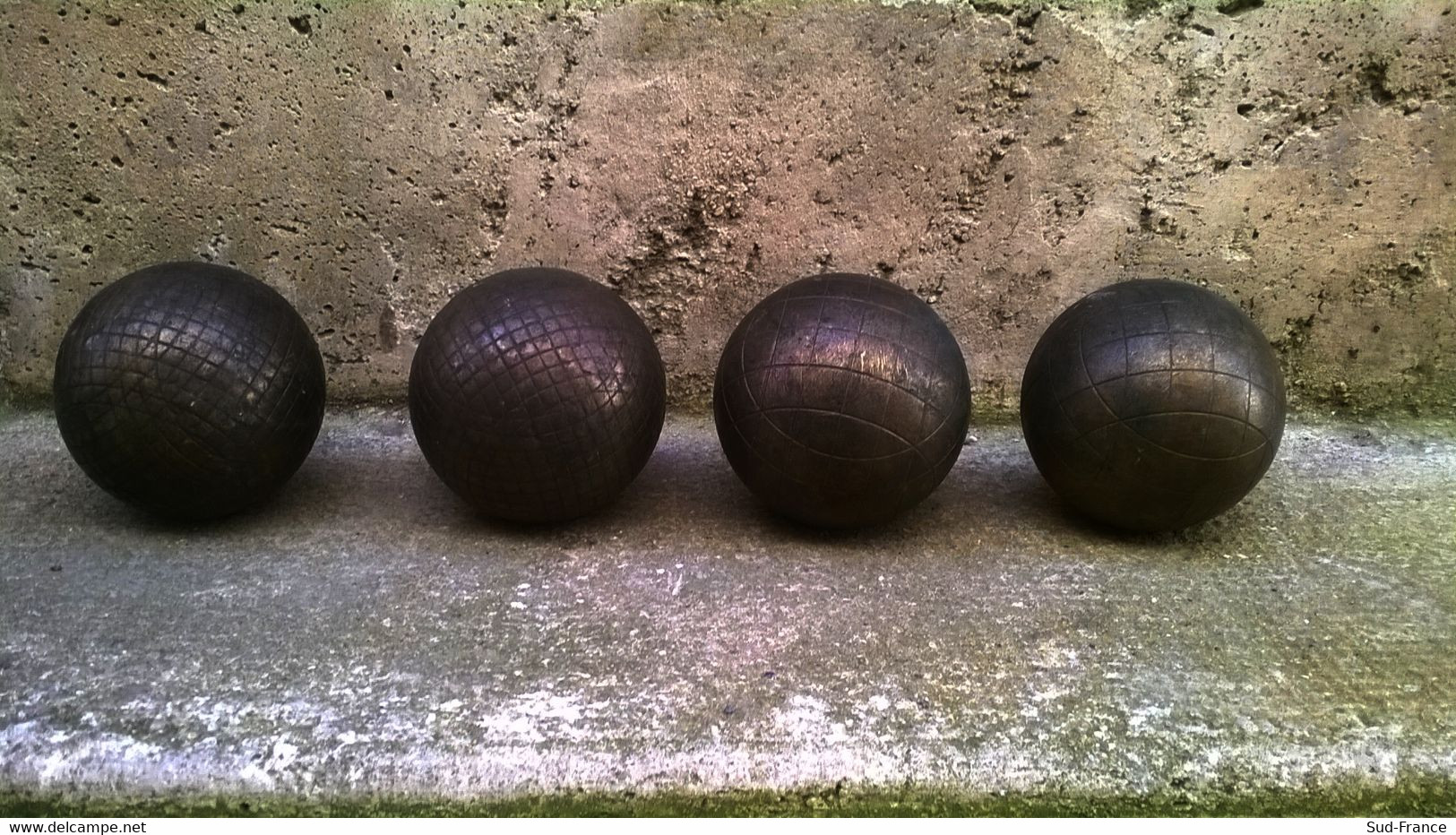 Sacoche Cuir Avec Quatre Boules Lyonnaise - Bowls - Pétanque